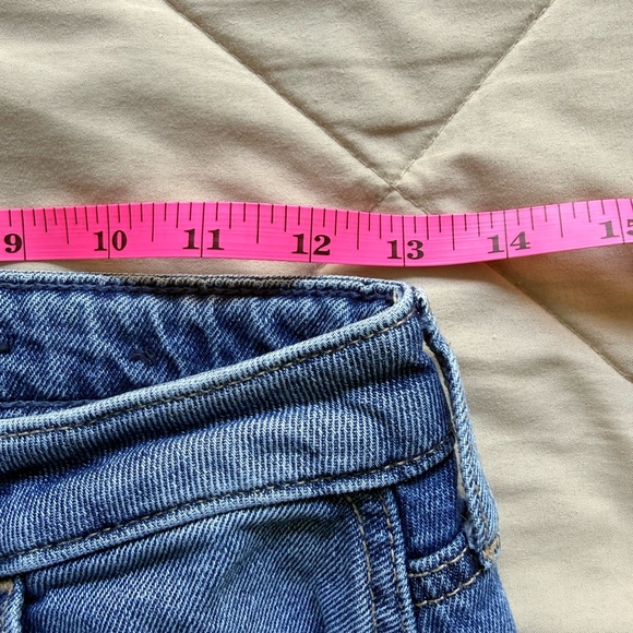 Hollister Women's Distressed Straight Leg Jeans - Blue - Picture 3 of 7